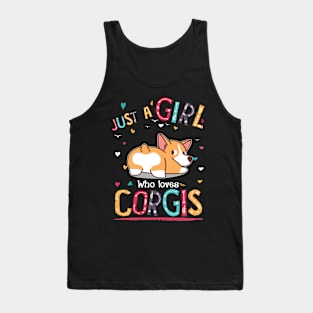 Just A Girl Who Loves Corgi (129) Tank Top